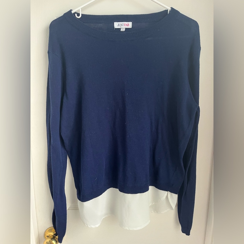 Just fab navy blue dress shirt